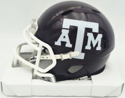 Johnny Manziel Autographed Texas A&M Aggies Maroon Speed Mini Helmet "12 HT" Beckett BAS Witness #3W319944