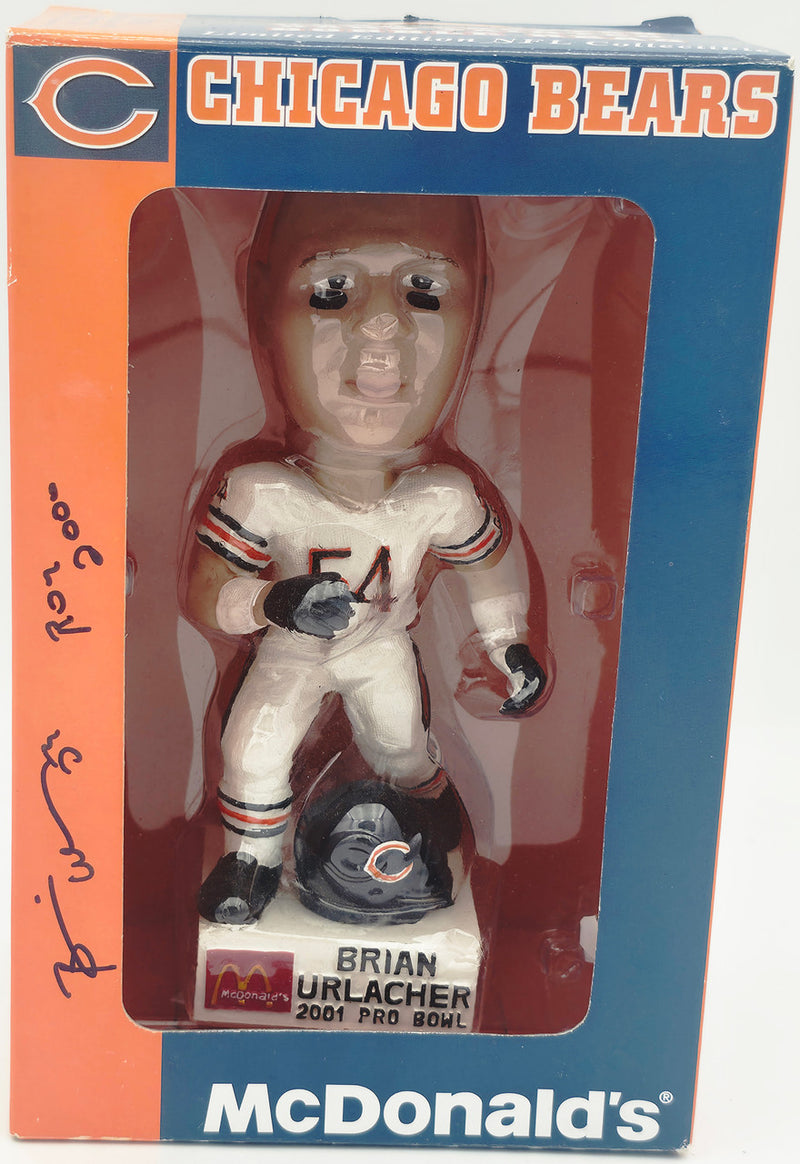 Brian Urlacher Autographed Bobblehead Chicago Bears "ROY 2000" Beckett BAS Witness #4W450903