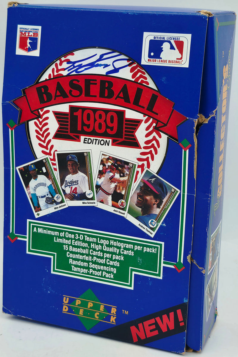 Ken Griffey Jr. Autographed 1989 Upper Deck Baseball Empty Box Seattle Mariners Beckett BAS Witness #4W749333