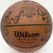 1978-79 NBA Champion Seattle Supersonics Team Autographed Wilson O'Brien Basketball With 14 Signatures Including Dennis Johnson & Gus Williams Beckett BAS #AG020331