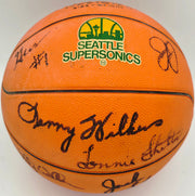 1979-80 Seattle Supersonics Team Autographed Wilson Basketball With 13 Signatures Including Dennis Johnson & Gus Williams Beckett BAS #AG020318