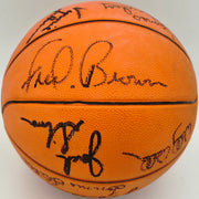 1979-80 Seattle Supersonics Team Autographed Wilson Basketball With 13 Signatures Including Dennis Johnson & Gus Williams Beckett BAS #AG020318
