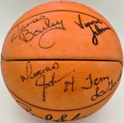 1979-80 Seattle Supersonics Team Autographed Wilson Basketball With 13 Signatures Including Dennis Johnson & Gus Williams Beckett BAS #AG020318