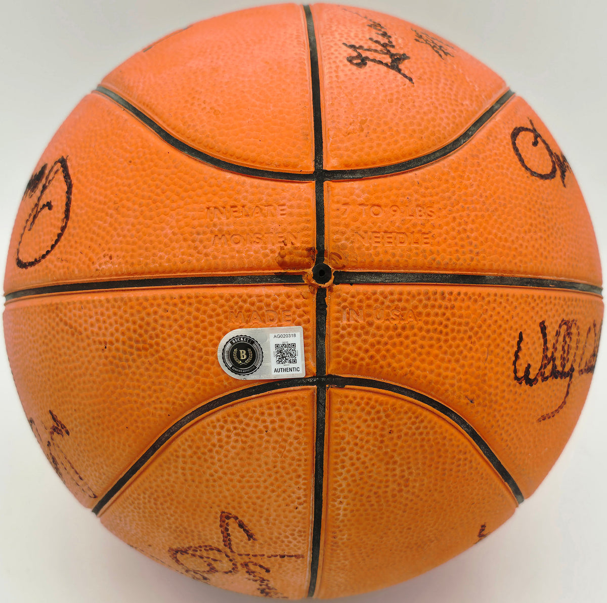 1979-80 Seattle Supersonics Team Autographed Wilson Basketball With 13 Signatures Including Dennis Johnson & Gus Williams Beckett BAS #AG020318
