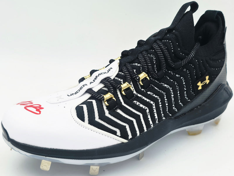 Alec Bohm Autographed Black Under Armour Cleats Philadelphia Phillies Fanatics Holo #XD21613427