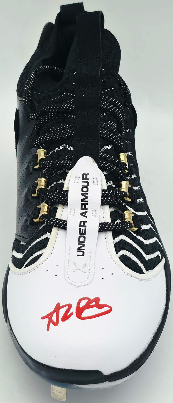 Alec Bohm Autographed Black Under Armour Cleats Philadelphia Phillies Fanatics Holo #XD21613427