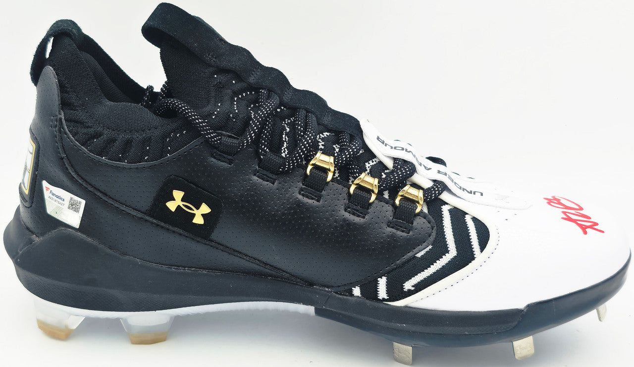 Alec Bohm Autographed Black Under Armour Cleats Philadelphia Phillies Fanatics Holo #XD21613427