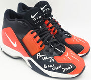 Brian Urlacher Autographed Game Used Black Nike Air Cleats Chicago Bears "Game Used 2003" Beckett BAS Witness SKU #266033