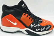 Brian Urlacher Autographed Game Used Black Nike Air Cleats Chicago Bears "Game Used 2003" Beckett BAS Witness SKU #266033