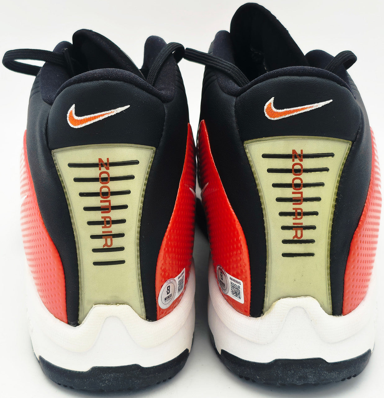 Brian Urlacher Autographed Game Used Black Nike Air Cleats Chicago Bears "Game Used 2003" Beckett BAS Witness SKU #266033