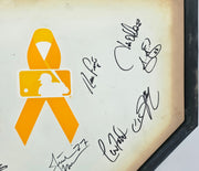 2004 Minnesota Twins Autographed Home Plate With 13 Signatures Including Justin Morneau MLB Holo #MT00273011