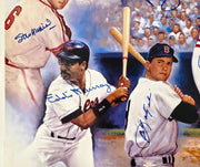 3000 Hit Club Autographed 24x36 Lithograph Photo With 13 Signatures Including Willie Mays & Hank Aaron Beckett BAS Stock #267079