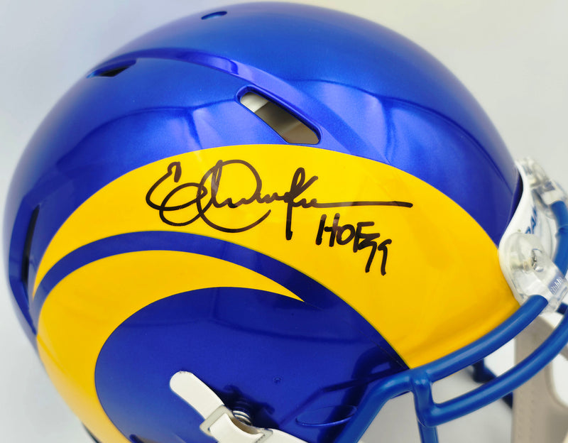 Eric Dickerson Autographed St. Louis Rams Blue Full Size Speed Authentic Helmet "HOF 99" Fanatics Holo #JW59210036