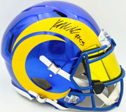 Kyren Williams Autographed Los Angeles Rams Blue Full Size Speed Authentic Helmet Beckett BAS Witness #WW19398