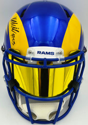 Kyren Williams Autographed Los Angeles Rams Blue Full Size Speed Authentic Helmet Beckett BAS Witness #WW19398