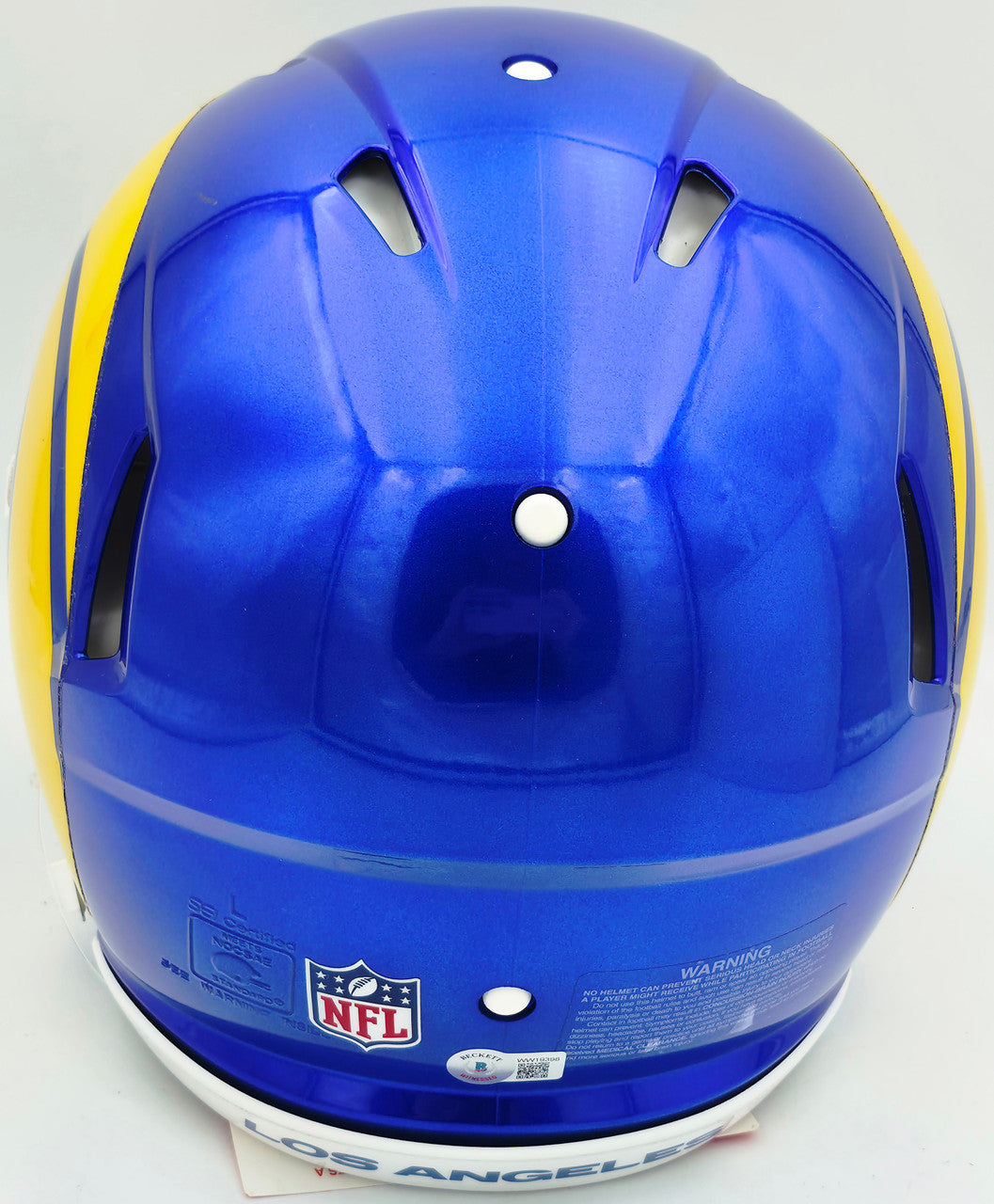 Kyren Williams Autographed Los Angeles Rams Blue Full Size Speed Authentic Helmet Beckett BAS Witness #WW19398