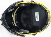Ladd McConkey Autographed Los Angeles Chargers Rave Gold Full Size Speed Replica Helmet Beckett BAS Witness #2W712015