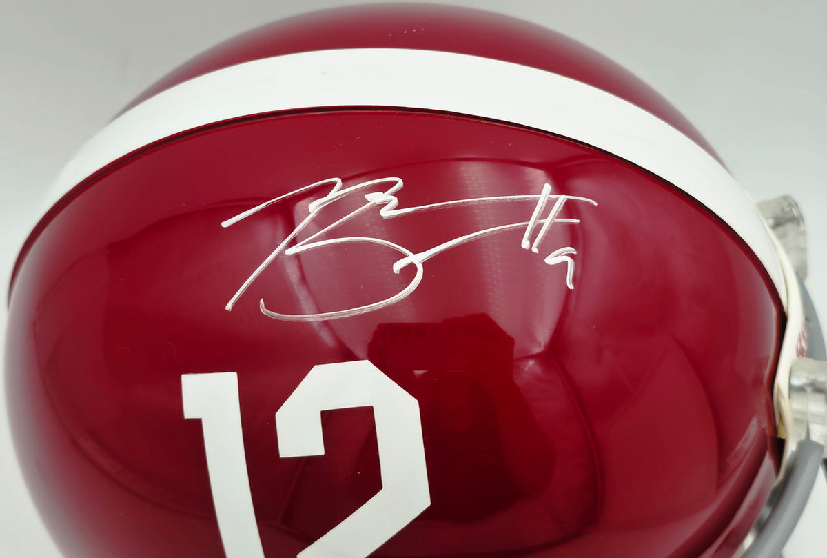 Bryce Young Autographed Alabama Crimson Tide Maroon Full Size Authentic Helmet Beckett BAS Witness #BY00018
