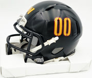 Mike Sainristil Autographed Washington Commanders Black Alternate Speed Mini Helmet Beckett BAS Witness #4W083826