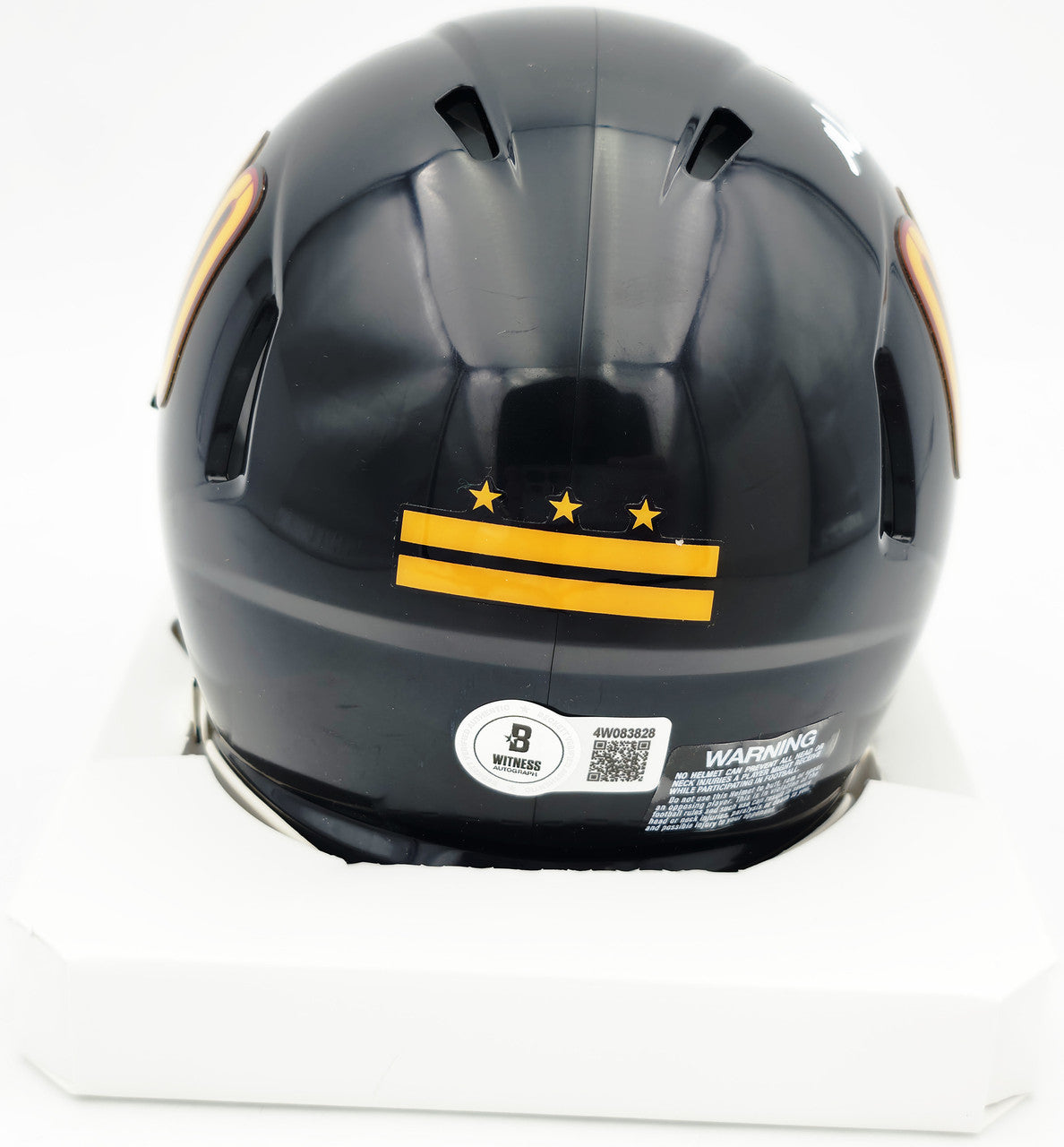 Mike Sainristil Autographed Washington Commanders Black Alternate Speed Mini Helmet Beckett BAS Witness #4W083826