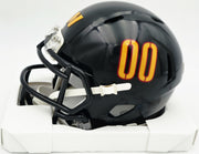 Mike Sainristil Autographed Washington Commanders Black Alternate Speed Mini Helmet Beckett BAS Witness #4W116829