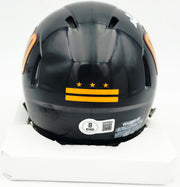 Mike Sainristil Autographed Washington Commanders Black Alternate Speed Mini Helmet Beckett BAS Witness #4W083834