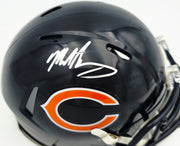 Mike Singletary Autographed Chicago Bears Blue Speed Mini Helmet (Smudged) Beckett BAS Witness #4W454907
