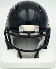 Mike Singletary Autographed Chicago Bears Blue Speed Mini Helmet (Smudged) Beckett BAS Witness #4W454914