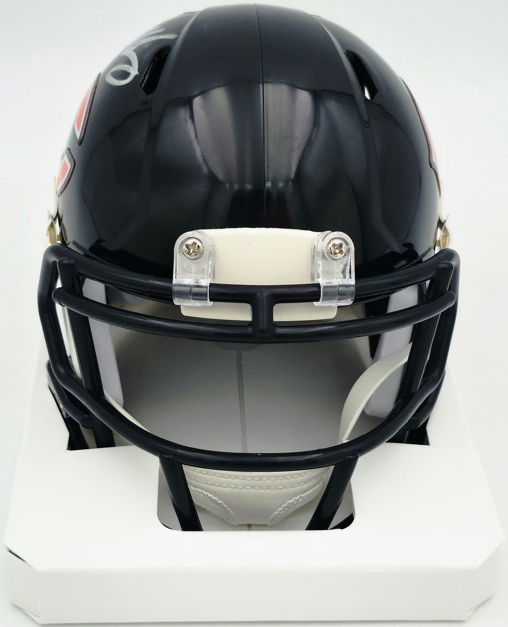 Mike Singletary Autographed Chicago Bears Blue Speed Mini Helmet (Smudged) Beckett BAS Witness #4W454914