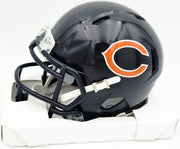 Mike Singletary Autographed Chicago Bears Blue Speed Mini Helmet (Smudged) Beckett BAS Witness #4W454900