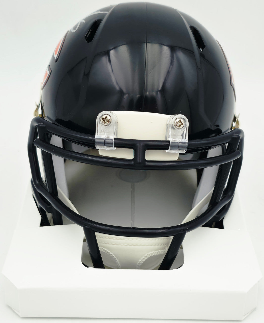 Mike Singletary Autographed Chicago Bears Blue Speed Mini Helmet (Smudged) Beckett BAS Witness #4W454900