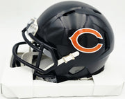Mike Singletary Autographed Chicago Bears Blue Speed Mini Helmet (Smudged) Beckett BAS Witness #4W454922
