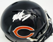 Mike Singletary Autographed Chicago Bears Blue Speed Mini Helmet (Smudged) Beckett BAS Witness #4W454940