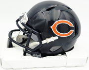 Mike Singletary Autographed Chicago Bears Blue Speed Mini Helmet (Smudged) Beckett BAS Witness #4W454917