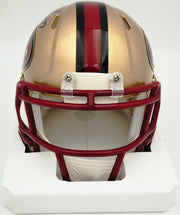 Mike Singletary Autographed San Francisco 49ers Gold Speed Mini Helmet (Smudged) Beckett BAS Witness #4W454644