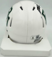 Mike Singletary Autographed Baylor Bears White Speed Mini Helmet (Smudged) Beckett BAS Witness #4W454736