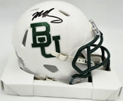 Mike Singletary Autographed Baylor Bears White Speed Mini Helmet (Smudged) Beckett BAS Witness #4W454775