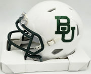 Mike Singletary Autographed Baylor Bears White Speed Mini Helmet (Smudged) Beckett BAS Witness #4W454775