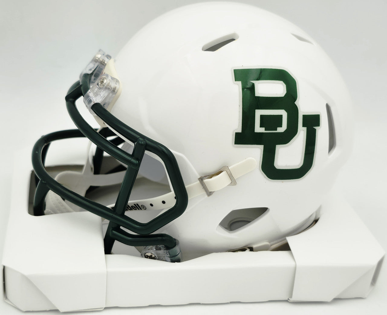 Mike Singletary Autographed Baylor Bears White Speed Mini Helmet (Smudged) Beckett BAS Witness #4W454775