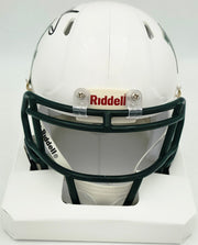 Mike Singletary Autographed Baylor Bears White Speed Mini Helmet (Smudged) Beckett BAS Witness #4W454775