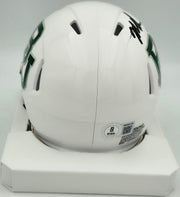 Mike Singletary Autographed Baylor Bears White Speed Mini Helmet (Smudged) Beckett BAS Witness #4W454775