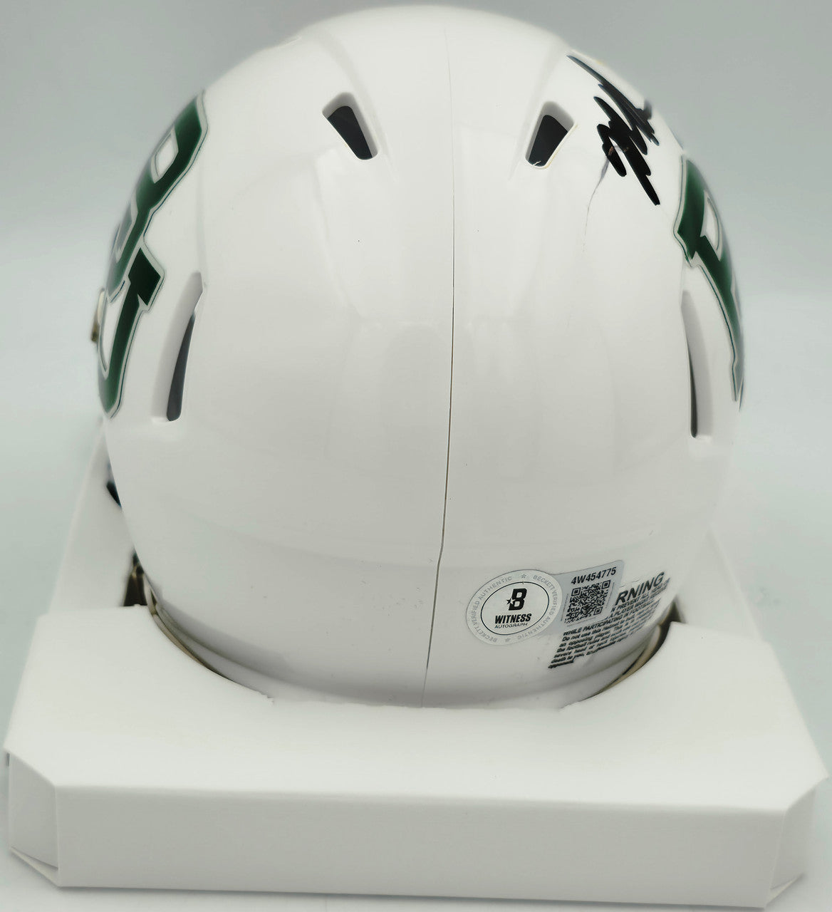 Mike Singletary Autographed Baylor Bears White Speed Mini Helmet (Smudged) Beckett BAS Witness #4W454775