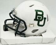 Mike Singletary Autographed Baylor Bears White Speed Mini Helmet (Smudged) Beckett BAS Witness #4W454764