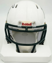 Mike Singletary Autographed Baylor Bears White Speed Mini Helmet (Smudged) Beckett BAS Witness #4W454764