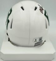 Mike Singletary Autographed Baylor Bears White Speed Mini Helmet (Smudged) Beckett BAS Witness #4W454764