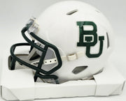 Mike Singletary Autographed Baylor Bears White Speed Mini Helmet (Smudged) Beckett BAS Witness #4W454821