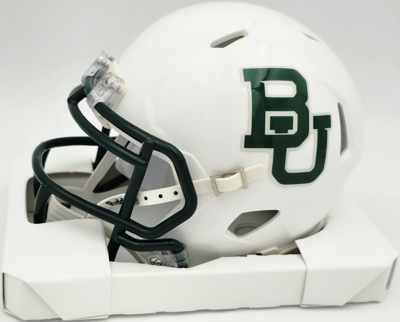 Mike Singletary Autographed Baylor Bears White Speed Mini Helmet (Smudged) Beckett BAS Witness #4W454821