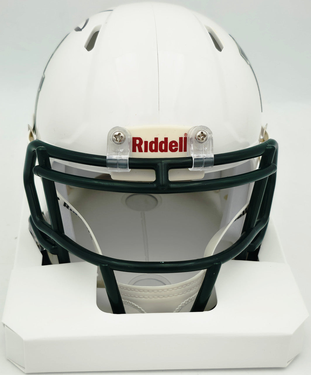 Mike Singletary Autographed Baylor Bears White Speed Mini Helmet (Smudged) Beckett BAS Witness #4W454821