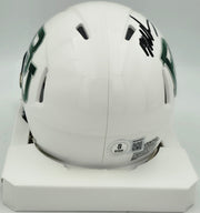 Mike Singletary Autographed Baylor Bears White Speed Mini Helmet (Smudged) Beckett BAS Witness #4W454821
