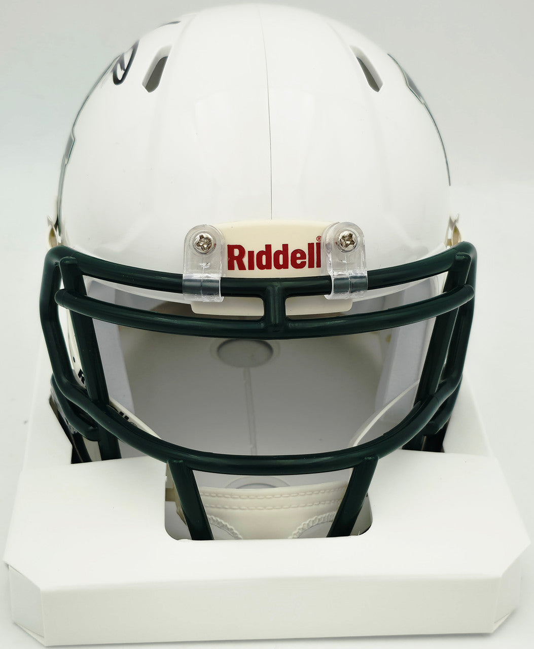 Mike Singletary Autographed Baylor Bears White Speed Mini Helmet (Smudged) Beckett BAS Witness #4W454750
